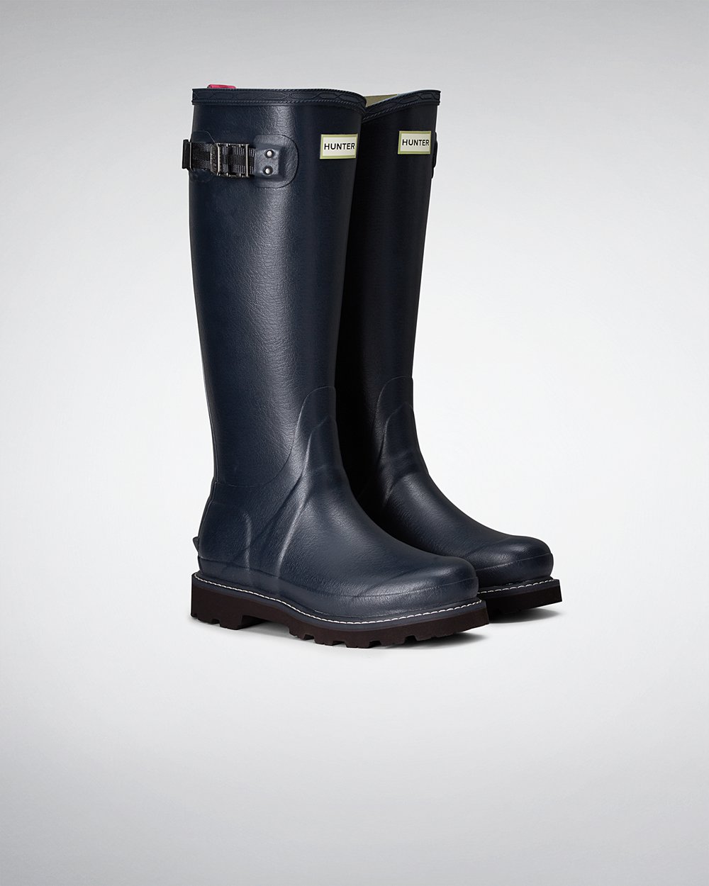 Galochas Altas Hunter Feminina Azul Marinho - Balmoral Poly-Lined - 54WFSENCY